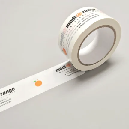 Weißes Klebeband Bedruckt stehend