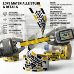 Individuelles Absperrband mit Firmenlogo (2-farbig bedruckt) – 75 mm breit | Premium Flatterband & Warnband für Baustellen & Events – Bild 3